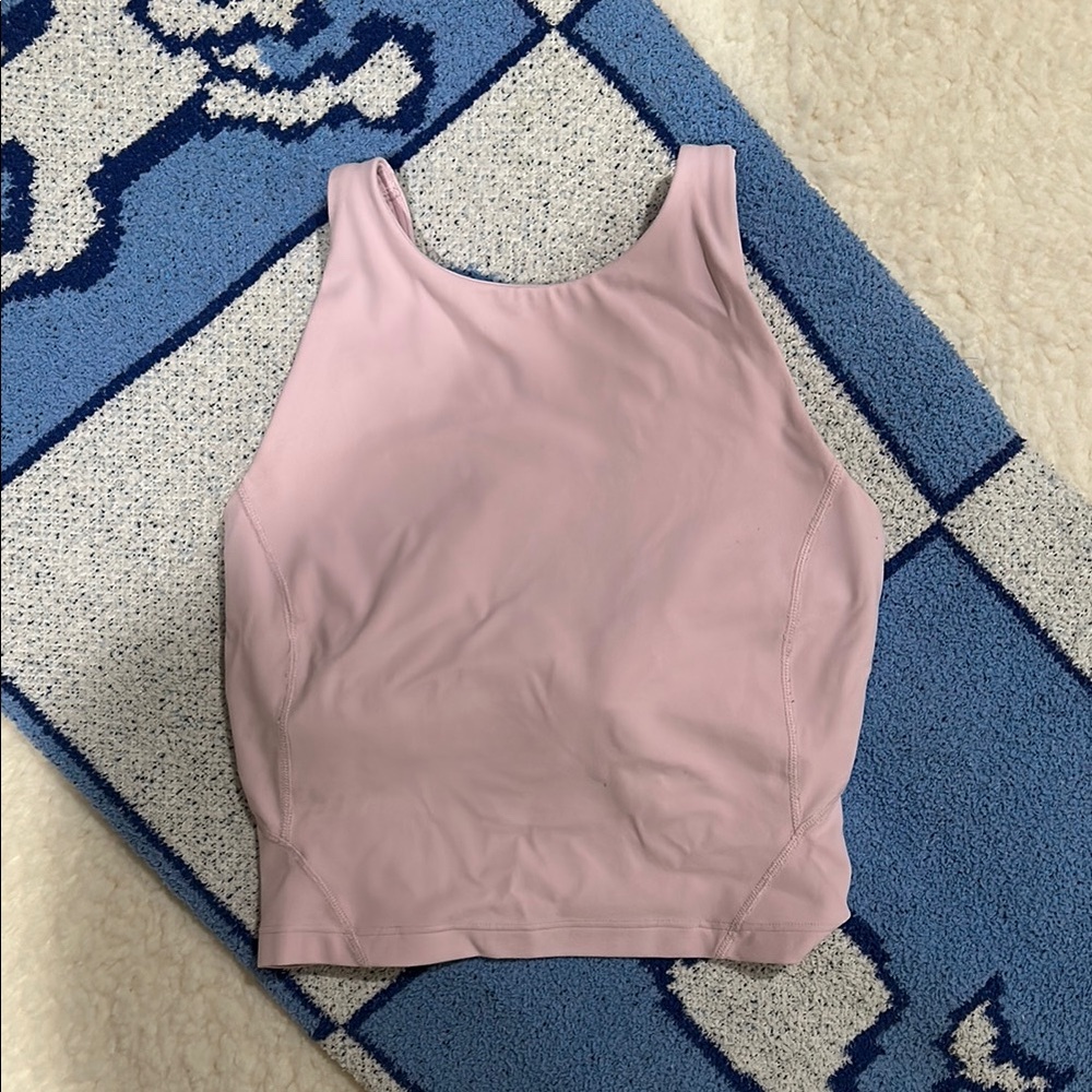 Lululemon High Neck Light Pink Tank